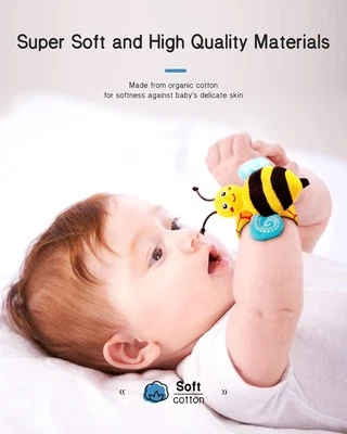 Juego de calcetines sensoriales para bebé muñeca sonajero buscador de pies para juego de desarrollo infantil Foto 1 de 4