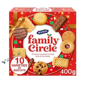 McVitie Family Circle Biscuit Assortment 400g Assortment of creams chocolate Jam - Picture 1 of 2
