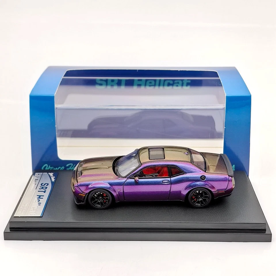 1:64 SH Dg SRT Hellcat Púrpura Gradiente Músculo Diecast Modelos Top Coche Coleccionable Foto 1 de 4