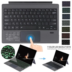 For Microsoft Surface Pro 3 4 5 6 7 RGB Backlit Bluetooth Keyboard Touchpad - Picture 1 of 11