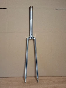 NOS Retro Road Bike Fork – 28" – Steel Chrome – 1" Threaded Steerer - Picture 1 of 9