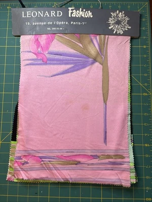 VTG Leonard Paris Fabric partial Sample Book “Julie” Silk Jersey 1960s French - Image 1 of 4
