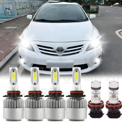 Para Toyota Corolla 2009-2014 2015 2016 LED Faro Alto/Bajo+Luces Antiniebla Foto 1 de 4