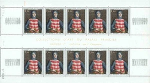 MONACO- 1967  -RAINIER THE 1ST  & LUCIEN GRIMALDI SHEETS OF 10 - VF** - Bild 1 von 2