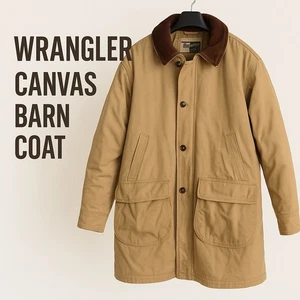 Wrangler Canvas Barn Ranch Mantel Jacke L Cordfutter Vintage Workwear Heavy - Bild 1 von 18