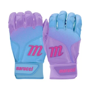 Marucci PWR Fade Adult Baseball/Softball Batting Gloves, Purple/Columbia - Large - Picture 1 of 3