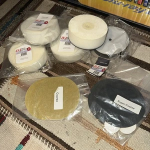 JFJ Disc Repair Pads Buffing Resurfacing Lot - Most New Coarse White Black - Picture 1 of 3