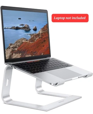 OMOTON 11-16 inch Laptop Stand Detachable Mount Aluminum Holder for Desk Silver - Image 1 of 4