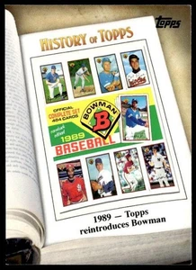 2011 Topps #HOT-7 1989 - Topps Reintroduces Bowman History of Topps - Bild 1 von 2
