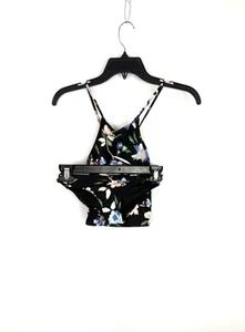 O’Neill Girl’s Black Floral Two Piece Tankini Set Size 10 - Picture 1 of 6