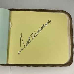 Authentic Ted Williams Signed Autograph Booklet Album JSA Auction LOA Red Sox - Foto 1 di 5