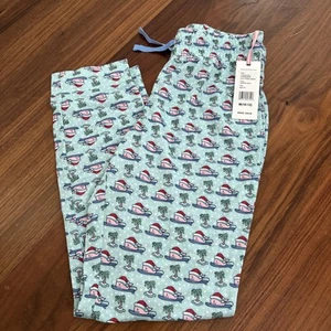 NWT Vineyard Vines Girls Lounge Joggers Size 10-12 Whale Logo Blue - Picture 1 of 6