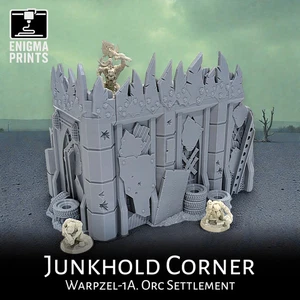 Junkhold Corner - 28mm 3d Printed Ork Terrain | Warpzel-1A - Picture 1 of 8