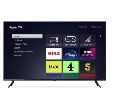Polaroid P50UR1313U4K 50" Smart Roku TV Ultra HD LED TV Freeview Play Black - Image 1 of 2