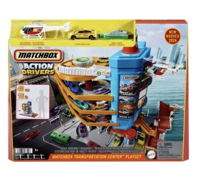 Matchbox Action Drivers Transportation Center With Taxi, Boat & Helicopter, USA  - Image 1 of 3