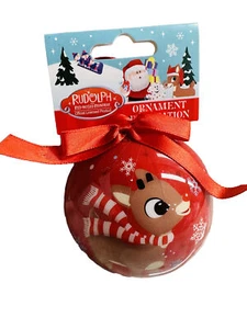 New Official Rudolph The Red Nose Reindeer Christmas Ornament 3" Ball - Picture 1 of 6