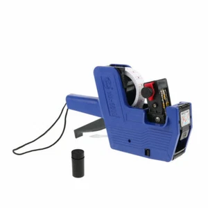 MX-5500 8 Digits Price Pricing Tag Label Gun Labeller Plus Extra Ink (Blue Body) - Picture 1 of 3