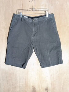 volcom chino shorts mens size 34 stretch flat front slash pocket gray - Picture 1 of 12