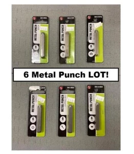 6 Metall 6 mm Lochstempel | Pfeil, Pflanze, Tipi, Diamant, Sonnenstrahlen & Aufhellung! - Bild 1 von 11