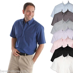 Herren Hemd Kurzarm Oxford Oberhemd Übergröße Bügelleicht Gr. S-4XL 38-51 (B515) - Bild 1 von 5