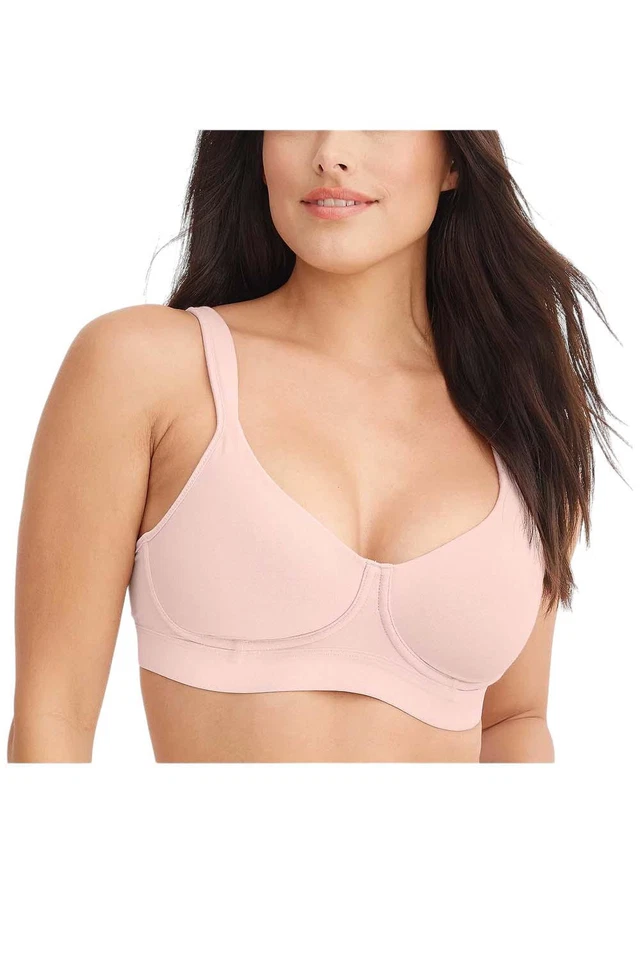 Sutiã Jockey Cooling algodão cobertura total forrado sem fio coral névoa - Imagem 1 de 1