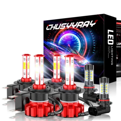 For Hyundai Tiburon 2003-2006 6x Combo LED Headlight + Fog Light Bulbs Kit 6000K - Image 1 of 4