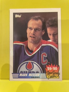1990 Topps TIFFANY Mark Messier Team Scoring Leaders #16 Edmonton Oilers HOF