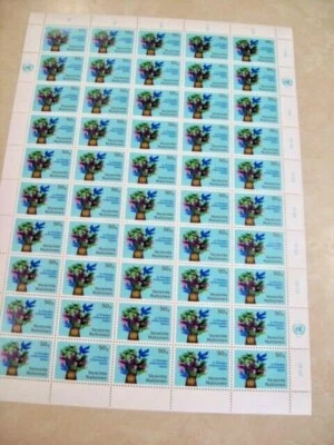 50 G in Frieden Miteinander Ieben Vereinte Nationen Stamp Sheet - Image 1 of 2