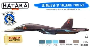 Hataka Hobby Paints ULTIMATE SUKHOI Su-34 "FULLBACK" Blue Line Acrylic Paint Set - Picture 1 of 2