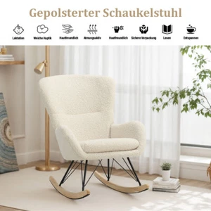 Schaukelstuhl Sessel Relaxsessel Wohnzimmersessel Schwingsessel Akzentstuhl - Bild 1 von 10