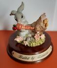 Leonardo Small Rabbit Figure With Carrot On Wooden Plinth Little Nook Collection