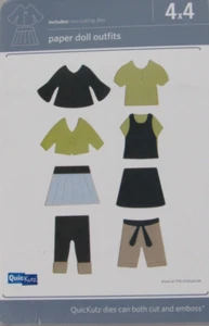 QuicKutz Paper Doll Outfits 4x4 2 cutting dies REV-0283-D - Picture 1 of 2