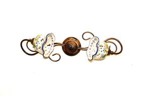 Klassische rustikale Deckenlampe aus sizilianischer Keramik 2-flammig Coll. Blume - Bild 1 von 2