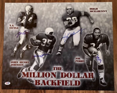 Million Dollar Backfield YA Tittle SIGNED 16x20 Photo 49ers PSA/DNA AUTOGRAPHED - Image 1 of 3