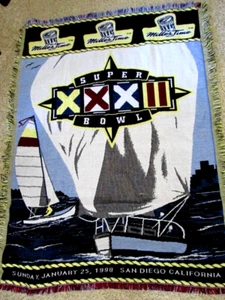Coperta tessuta Super Bowl XXII con licenza NFL 43′′ X 60′′ Miller Time NORTHWEST - Foto 1 di 8