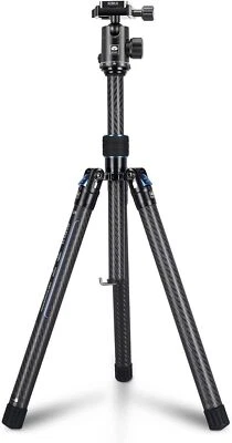 Sirui AT-125+E-10 Carbon Fiber Traveler XII Tripod w/ E-10 Ball Head 17 LB Load - Image 1 of 4