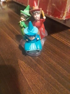 ✨ Disney Sleeping Beauty Fairies FLORA FAUNA MERRYWEATHER PVC Figure 3” - Picture 1 of 5