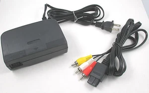 USA N64 Nintendo 64 Hookup Connection Kit AC Adapter Power Cord RCA AV Cable - Picture 1 of 5