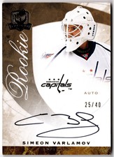 2008-09 Upper Deck The Cup Rookie Auto Gold Rainbow SIMEON VARLAMOV 77 /40 UD RC