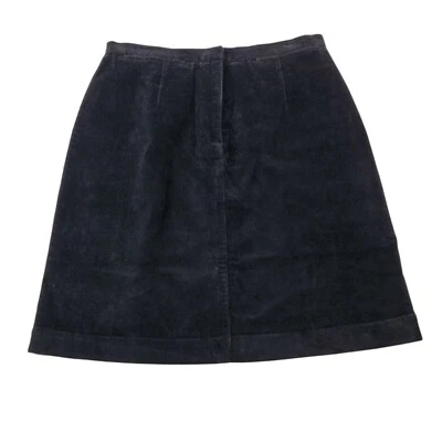 Falda Boston Proper para mujer 6 negra lisa de pana elástica hasta la rodilla Foto 1 de 4