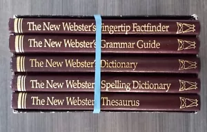 New Webster's Desk Reference Library Box Set(1987) 5 Volumes Small Hardcovers - Picture 1 of 7