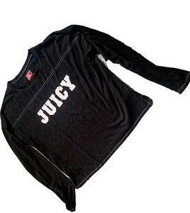 Juicy Couture Top XS LOGO Long Sleeve Cotton Tee Shirt - Picture 1 of 4
