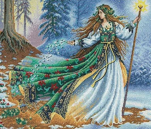 Cross Stitch Kit ~ Gold Collection Fantasy Magical Woodland Enchantress #35173 - Picture 1 of 3