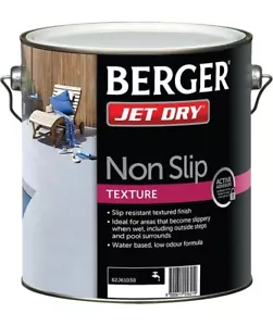 Berger Jet Dry 4L White Water-Based Non Slip Texture Paint - Picture 1 of 4