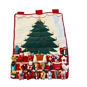 Vintage Plush 25 Day advent calendar Peace And Love Around The World Christmas - Picture 1 of 9