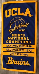 UCLA Bruins Basketball John Wooden NCAA National Championship Banner