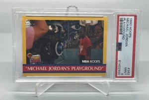 1990 Hoops #382 Michael Jordan PSA 9 grado como nuevo patio de recreo losa de tarjetas de baloncesto - Imagen 1 de 3