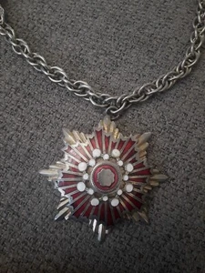 Schöne Vintage Metall Edelstahl Halskette und Anhänger MCM FABELHAFT - Bild 1 von 4