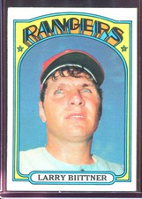 1972 Topps Baseball Larry Biittner #122 Texas Rangers