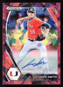 2021 Panini Prizm Draft Picks Jake Smith Burgundy Cracked Ice Auto /12 #PDP171